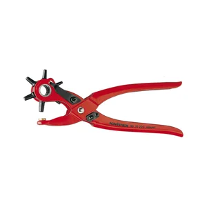 KNIPEX Revolverlochzange mit 6 auswechselbaren Lochpfeifen Länge 220 mm