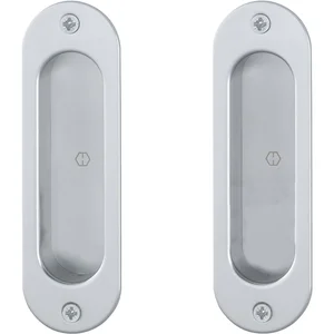 HOPPE Schiebetürmuschel Set 4930, Aluminium verchromt satiniert