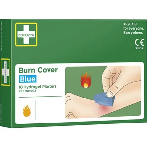 CEDERROTH Hydrogelpflaster Burn Cover blau 10 Pflaster 74 x 45 mm