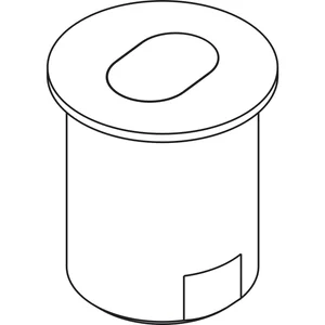 Bodenhülsen mit Deckel, Stahl verchromt