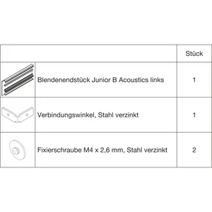 HAWA-Junior 100/B Acoustics Abdeckkappen-Set Clipblende 95 mm links silber
