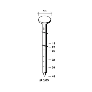 ALSAFIX Dachpappnagelrollen Länge 32 mm Drahtgebunden 16 Grad (7200 Stück)