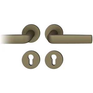 FSB Drückergarnitur 12 1267 ASL auf Rosette PZ, Aluminium mittelbronzefarbig