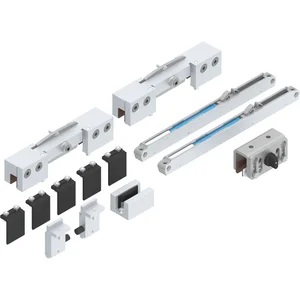 HELM GT-L 80 Beschlagset Glas 8-10,76 mm mit Einzugsdämpfung silber eloxiert