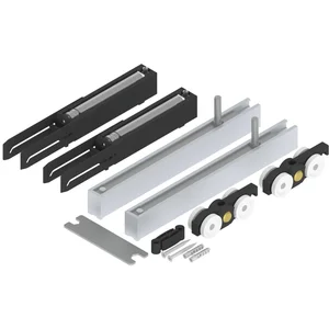 HELM 140 Beschlagset Holz minimale Einbauhöhe mit Einzugsdämpfung beidseitig