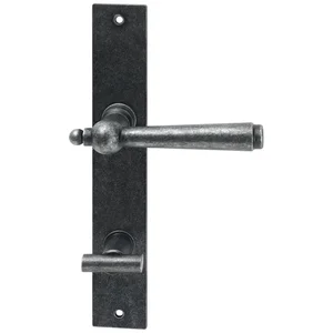 HALCÖ Drückergarnitur FULP - auf Schild WC 90, TS-50, schwarz passiviert