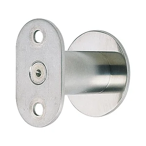 Handlaufträger flach, Wandabstand 50 - 65 mm, silber eloxiert