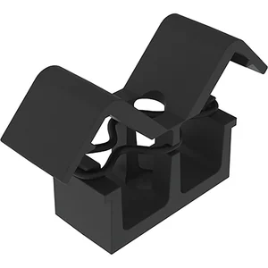 FATH Clip-Kabelbinder mit 2 Kammern schwarz Nut 8
