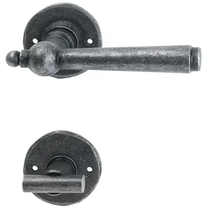 HALCÖ Drückergarnitur FULP - auf Rosette WC, TS-50, schwarz passiviert