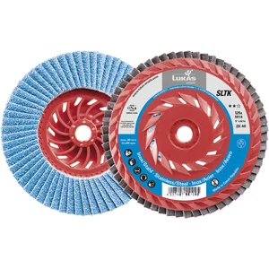 LUKAS Schleiflamellenteller SLTK Aufnahme M14 Zirkonkorund ø 125 mm Korn ZK40