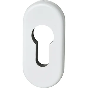 FSB Zylinderrosette 17 1757 oval 32,5 x70 x 7, Aluminium weiß