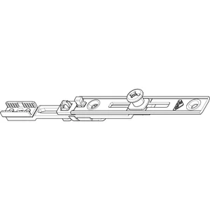 ROTO NT/NX Getriebeanschluss Rundbogenfenster 1V silber