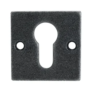 HALCÖ Zylinderrosette HALL & SÖLL - PZ, 52 x 52 mm, verzinkt schwarz passiviert