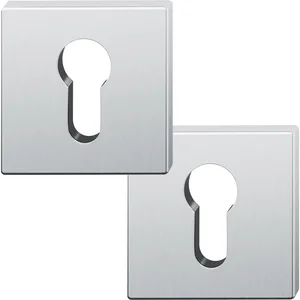 FSB Zylinderrosette quadratisch 12 1704 00010 ASL, Edelstahl matt