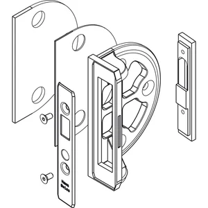 HAWA Toplock Schließwinkel zur Wandbefestigung ohne Abdeckkappe