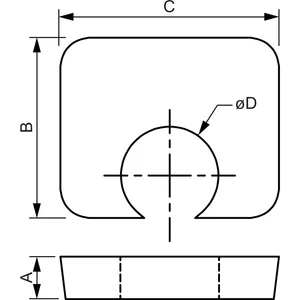 BEAM CLAMP Distanzstück BG1G16 M16 H=16mm Stahl feuerverzinkt