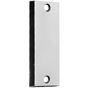 AMF Blindrosette 498, eckig, 87 x 32 x 7 mm, Aluminium silber eloxiert