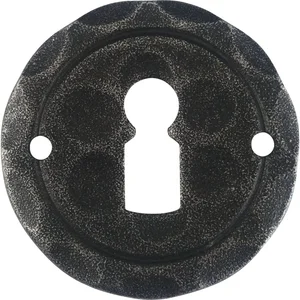 HALCÖ Schlüsselrosette SILL - BB, ø 50 mm, verzinkt schwarz passiviert