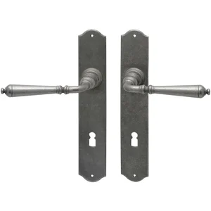 HALCÖ Drückergarnitur GRÖDEN - auf Schild BB 90, 38 - 45, thermopatiniert