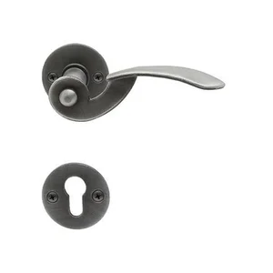 SCHÖSSWENDER Drückergarnitur ELITE - auf Rosette PZ, schwarz verzinkt