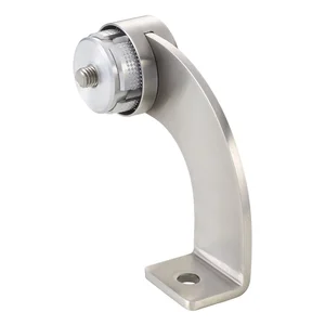 KWS Endstütze WS - gebogen 90° Rundrohr, links, Edelstahl