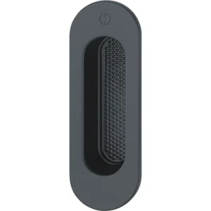 HOPPE Hebeschiebetürmuschel OMEGA außen oval, Aluminium schwarz matt