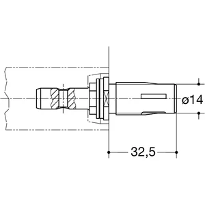 HEWI Befestigungszubehör BA 5.2 gerade - TS 40 - 50mm, Stahl verzinkt