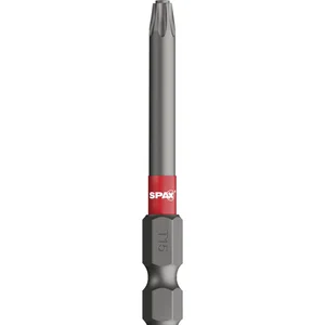 SPAX Bit-Einsatz T-Star 1/4"sechskant T15/50 mm Zapfenführung, Inhalt 5 Stück