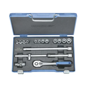 GEDORE Steckschlüssel-Satz D30GMU-10 3/8" vierkant mit Umschaltknarre 17-teilig