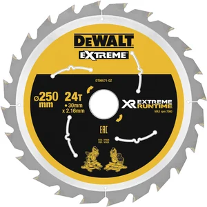 DEWALT Kreissägeblatt XR Extrem Runtime HM ø 250 x 2,16 x 30mm Zähne 24 (WZ/FZ)