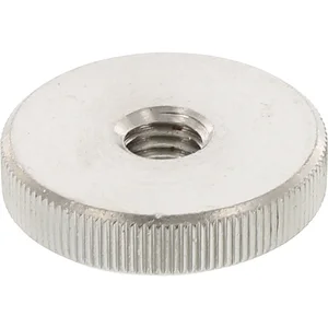 DIN467 M10 Edelstahl A1 1.4305 Rändelmutter flache Form