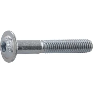 ISO7380-2 010.9 M 6x 50 verzinkt-blau Linsenschraube mit Flansch und ISK