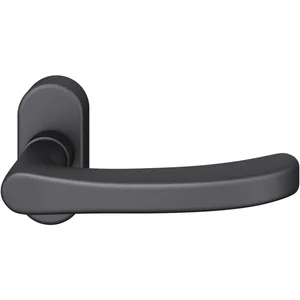 FSB FH-Rahmentürdrücker 09 1043 Hochhaltefeder B ovale Rosette Alu schwarz matt