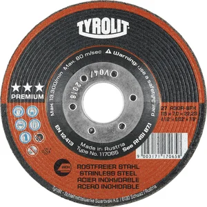 TYROLIT Schruppscheibe Premium*** Inox 125 x 7 mm Form 27
