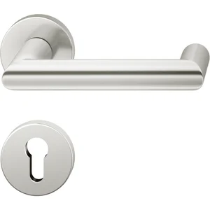 FSB Drückergarnitur 12 1016 ASL auf Rosette PZ, silber eloxiert