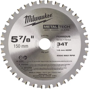 MILWAUKEE HM-Kreissägeblatt ø 150 x 1.6 x 20 Zähne 34