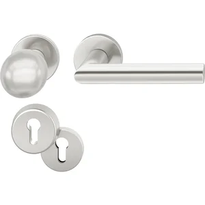 FSB Haustürwechselgarnitur 12 1076, Aluminium silber eloxiert