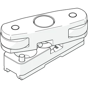 HAWA Junior 80/G Telescopic Bodenführung Glas spielfrei zum Anschrauben