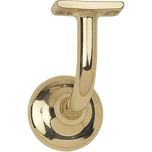 Handlaufträger mit Winkel Wandabstand 60 mm, Messing poliert