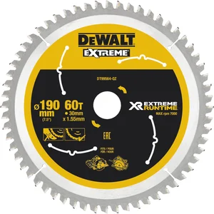 DEWALT Kreissägeblatt XR Extrem Runtime HM ø 190 x 1,38 x 30mm Zähne 60 (WZ/FZ)