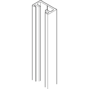 HAWA Wandanschlussprofil für Glastüren L=3500 mm Aluminium farblos eloxiert
