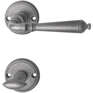 HALCÖ Drückergarnitur GRÖDEN - auf Rosette WC, 38 - 45, thermopatiniert