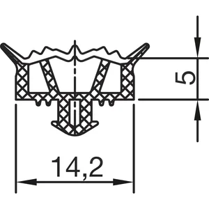 THYSSENKRUPP Syprotech Systemdichtung 5 für Kunststoff, L=60 m, EPDM weiß
