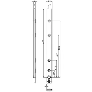 GU Anschlusseinheit Falzhebelgetriebe, Secury Automatic 270 Nut 10,LI, oben