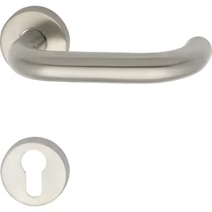 Objekt - Drückergarnitur 1754/D70M - auf Rosette PZ, VK 8,5, TS 38-43, Edelstahl