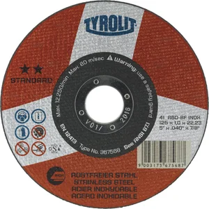 TYROLIT Trennscheibe gerade Standard** 125 x 1,0 mm Inox Form 41