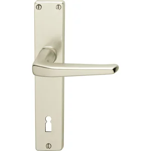 SECOTEC Drückergarnitur Modell Europa auf Langschild BB Aluminium F2 SB-1 PE