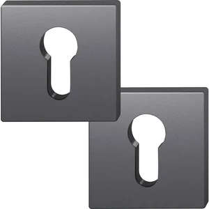 FSB Zylinderrosette quadratisch 12 1704 00010 ASL, Aluminium schwarz matt