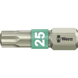 WERA Bit-Einsatz Edelstahl 3867/1TS 1/4"sechskant TX25/25 mm Torx®