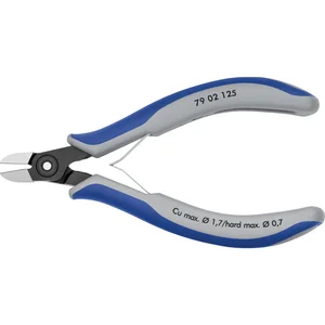 KNIPEX Präzisions-Elektronik-Seitenschneider 7902 DIN 9654 rund, Facette, 125 mm